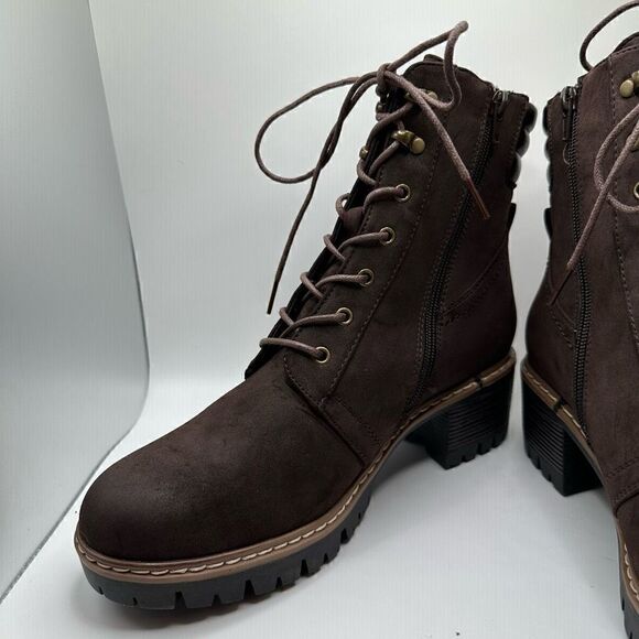 CUSHIONAIRE Women's Ramsey Lace up boot +Memory Foam 10 BROWN - Picture 7 of 7